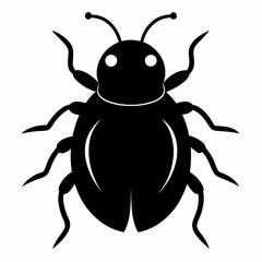 Elegant Black Silhouette of a Sea Ladybug