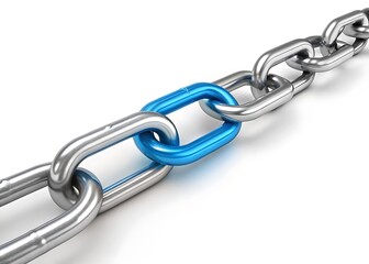 Obraz premium metal chain isolated on white