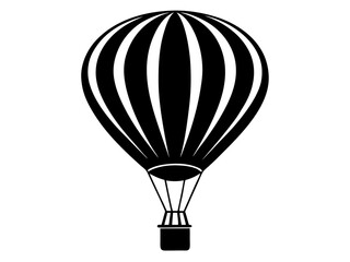 Naklejka premium Hot Air Balloon Silhouette Vector & SVG | Adventure SVG for Crafts