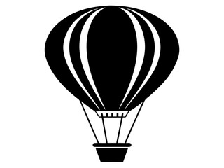 Naklejka premium Hot Air Balloon Silhouette Vector & SVG | Adventure SVG for Crafts
