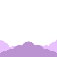 Cloud Frame Border vector Illustration