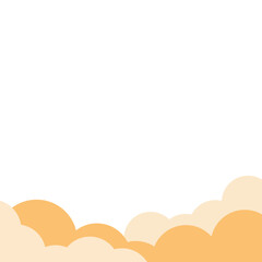 Obraz premium Cloud Frame Border vector Illustration