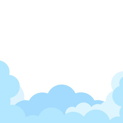Cloud Frame Border vector Illustration