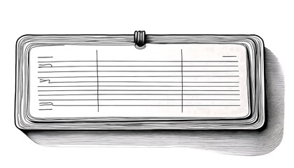 Blank notebook with lines on pages for notes and sketches on a light background, vintage design elements