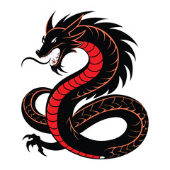 Obraz premium Traditional snake silhouette.