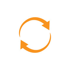 orange recycle arrow sign