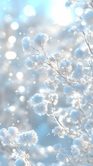 Winter Snow Plants Illustration