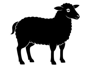 Sheep Silhouette Vector & SVG | Cute Farm Animal Clipart for Craft