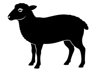 Sheep Silhouette Vector & SVG | Cute Farm Animal Clipart for Craft