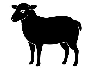 Sheep Silhouette Vector & SVG | Cute Farm Animal Clipart for Craft