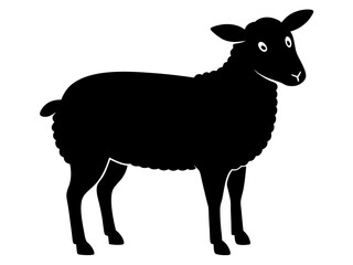 Sheep Silhouette Vector & SVG | Cute Farm Animal Clipart for Craft