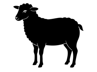 Sheep Silhouette Vector & SVG | Cute Farm Animal Clipart for Craft