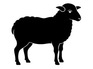 Sheep Silhouette Vector & SVG | Cute Farm Animal Clipart for Craft
