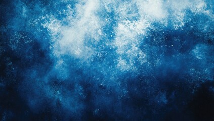 Abstract blue and white watercolor background with a cloudy texture