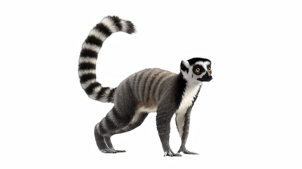 a 3d photo of a ring - tailed leprechaun on a transparent background, PNG image, PNG file, Generative art.