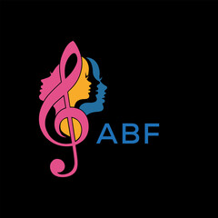 Fototapeta premium ABF letter logo. ABF Musical Band Logo. ABF best icon. 