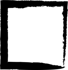 Set of square frames in grunge style. Elements for tags, labels, cards