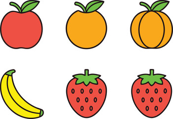 Fruits Vector Art – Colorful Healthy Food Illustration

