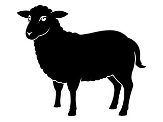 Sheep Silhouette Vector & SVG | Cute Farm Animal Clipart for Craft