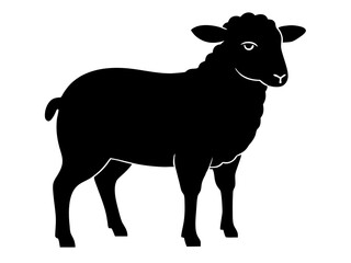 Sheep Silhouette Vector & SVG | Cute Farm Animal Clipart for Craft