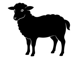 Sheep Silhouette Vector & SVG | Cute Farm Animal Clipart for Craft