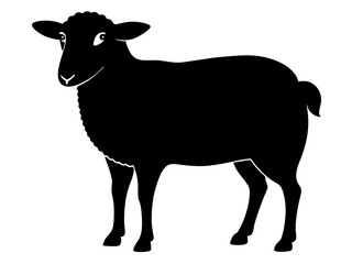 Sheep Silhouette Vector & SVG | Cute Farm Animal Clipart for Craft