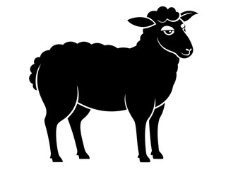 Sheep Silhouette Vector & SVG | Cute Farm Animal Clipart for Craft