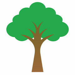 Tree clipart vector icon sticker illustration