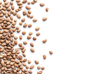 Obraz premium Peanuts on white background