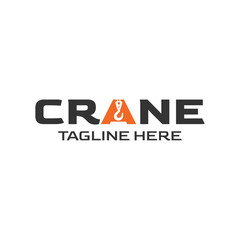 Construct Logo, Crane Logo isolated on white background.