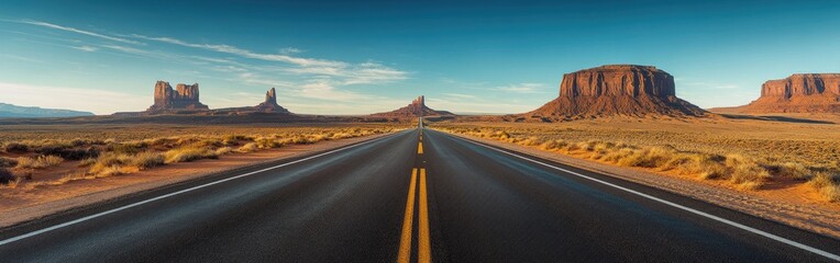 Fototapeta premium Empty Desert Highway