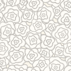 Floral embroidery vector background. Abstract seamless pattern with flowers. Lace texture. knitted by hand or machine. Granny and cottage core allover print for fabric, paper, textile, ads