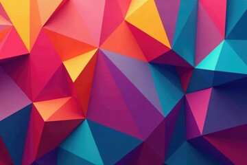 Abstract geometric shapes, vibrant color palette, repeating backdrop, background, design