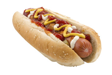 HOT DOG isolated on transparent background, clipping path