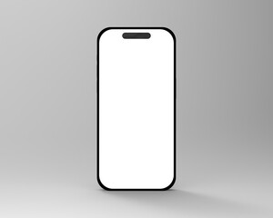 Smartphone mockup in white background. white screen clean ready for mockup devices. Ultra high quality