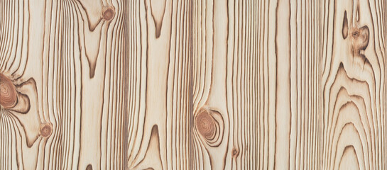 Vertical light wood planks with natural grain pattern and knots. Seamless wooden surface texture for interior, flooring, banner, wallpaper, and print design projects.