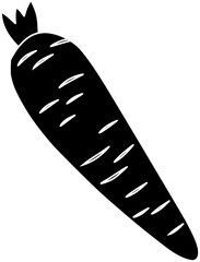 vegetable illustration carrot silhouette food logo fresh icon healthy outline vegetarian root raw vitamin ripe nutrition harvest green leaf shape or vector graphic background