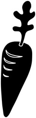 vegetable illustration carrot silhouette food logo fresh icon healthy outline vegetarian root raw vitamin ripe nutrition harvest green leaf shape or vector graphic background