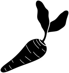 vegetable illustration carrot silhouette food logo fresh icon healthy outline vegetarian root raw vitamin ripe nutrition harvest green leaf shape or vector graphic background