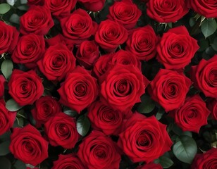 Obraz premium many red roses. beautiful red roses. roses in the interior