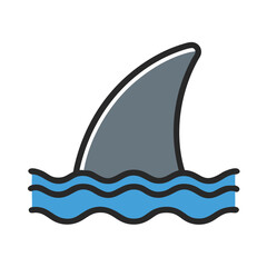 Shark fin in ocean, danger, sea, marine life
