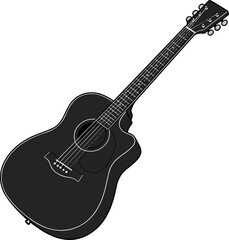 Fototapeta premium acoustic guitar isolated on white