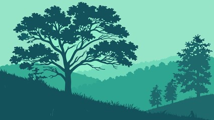 Obraz premium glowing blue abstract shape dark grainy black blu