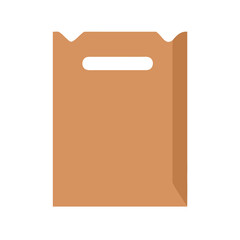 Isolated brown paper bag illustration on black background