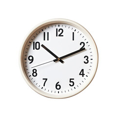 wall clock isolated on transparent white background, clipping path