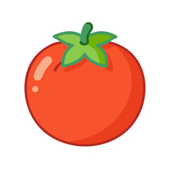 Cartoon Style Tomato Illustration on a Black Background