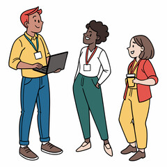 business man and woman in office