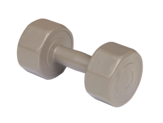 Brown dumbbell isolated on white background