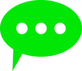 Notification message icon symbol or contact alert vector app, web flat design isolated on transparent background