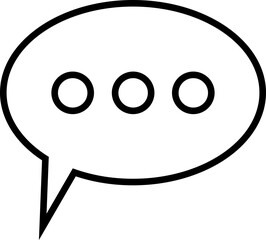 Notification message icon symbol or contact alert vector app, web flat design isolated on transparent background